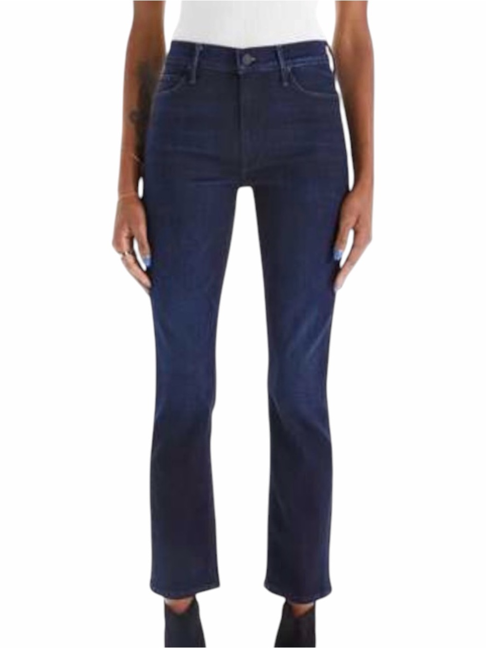 MOTHER The Mid Rise Dazzler Ankle Dark Wash Jeans 27 in Now or Never